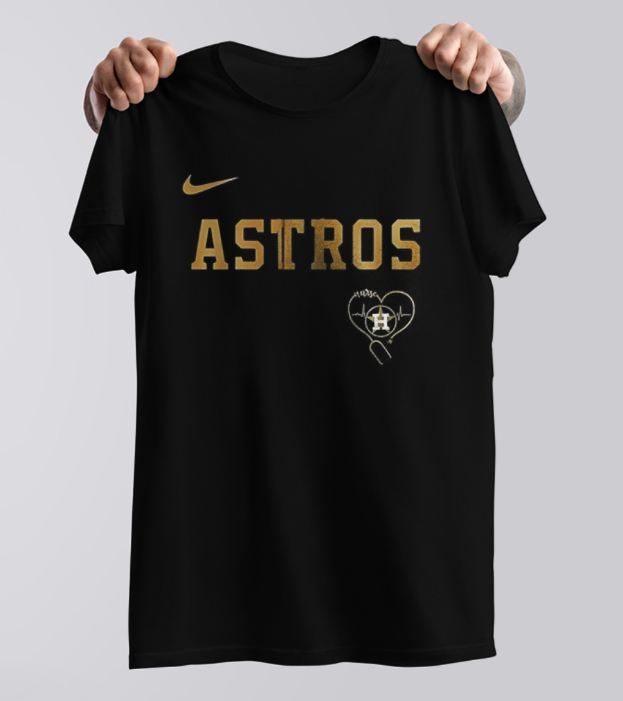 Nike Houston Astros Never Underestimate A Nurse T-Shirt