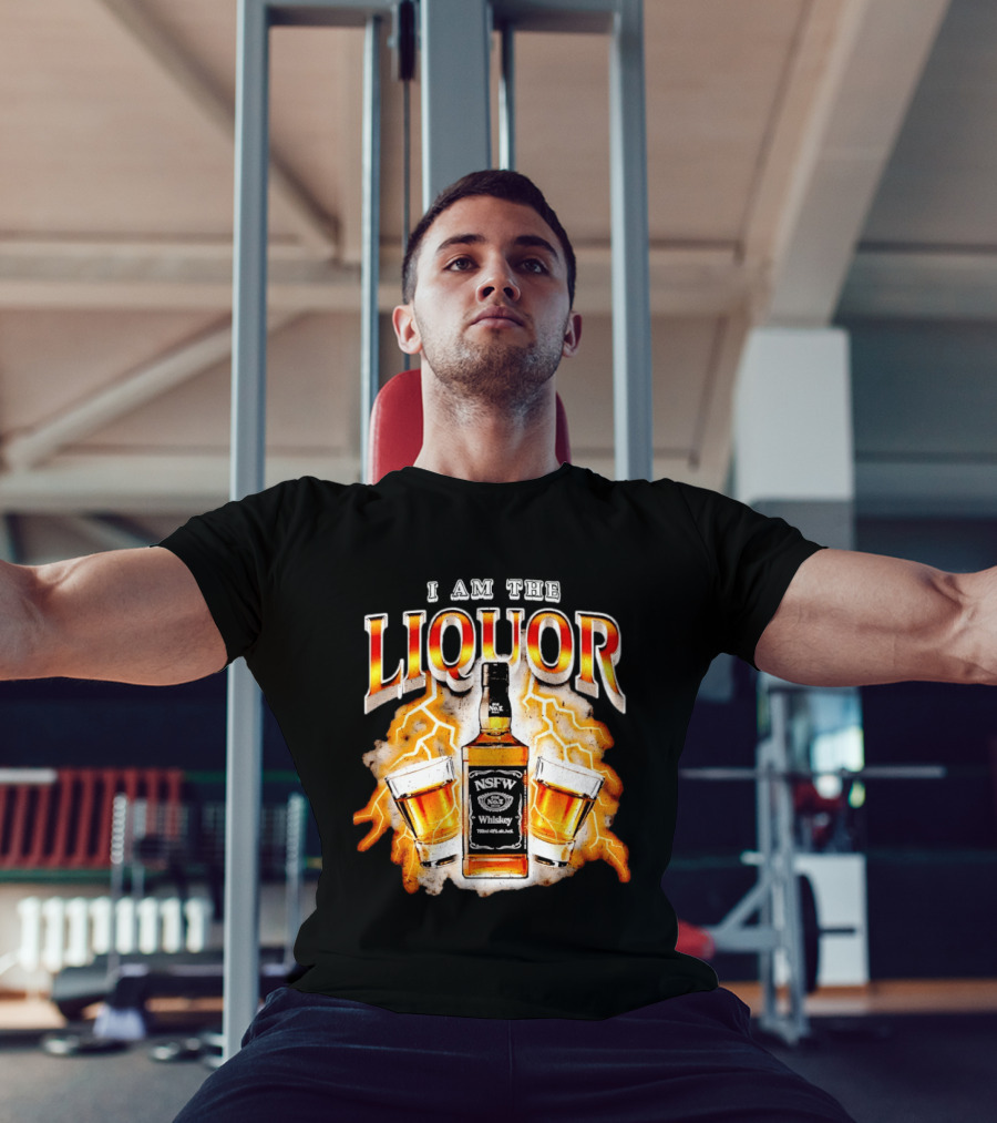 I Am The Liquor NSFW Whiskey Lightning Glasses T-Shirt