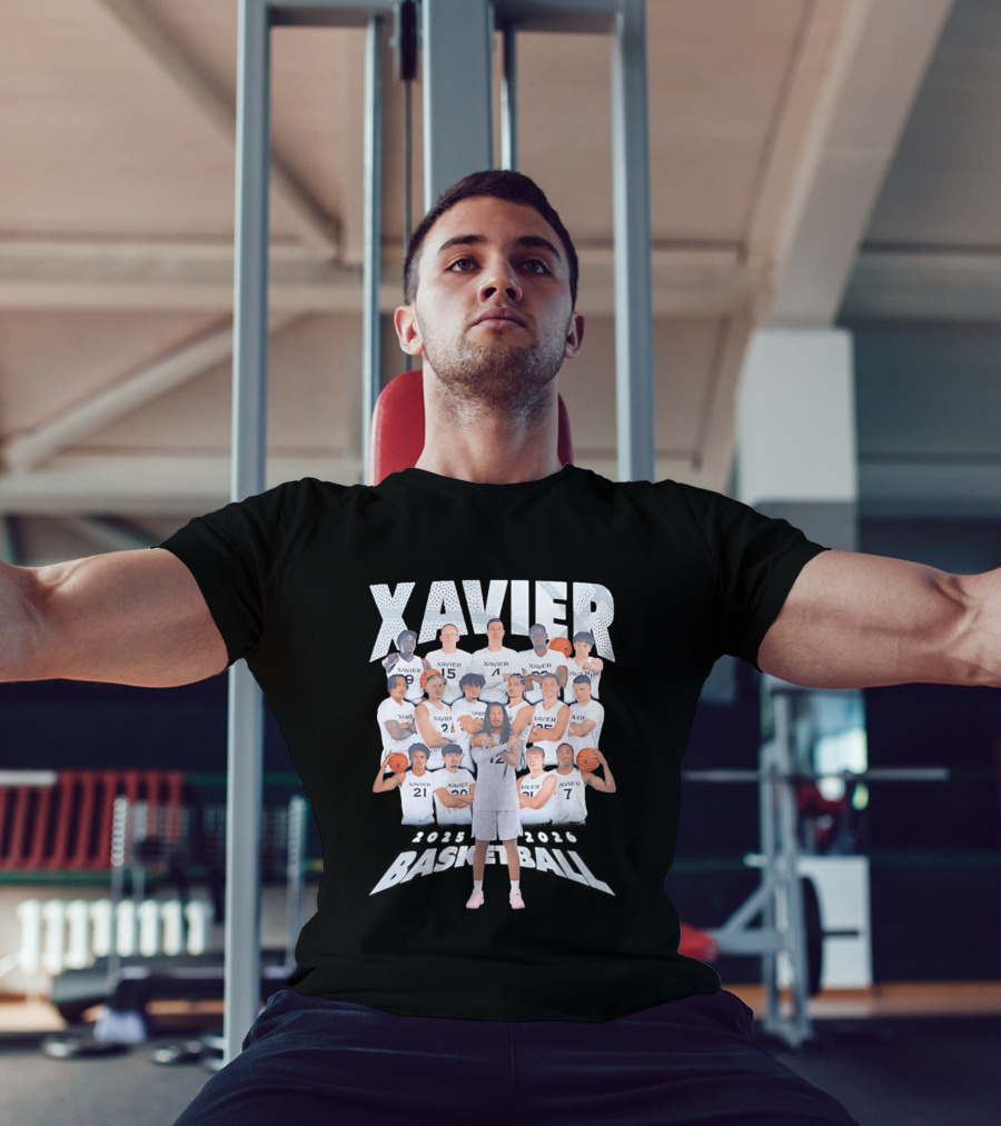 Xavier Men's Basketball 2025 2026 Team Player Roster Collage T-Shirt