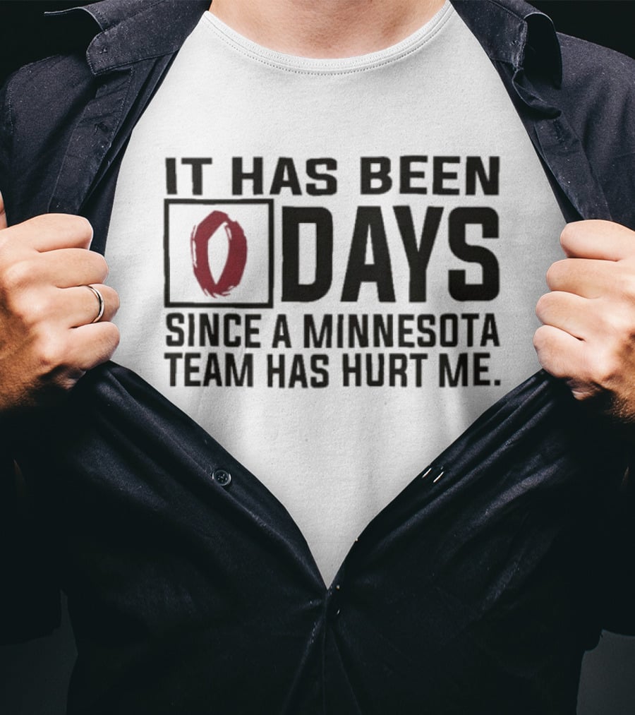 It Has Been 0 Days Since A Minnesota Team Has Hurt Me T-Shirt