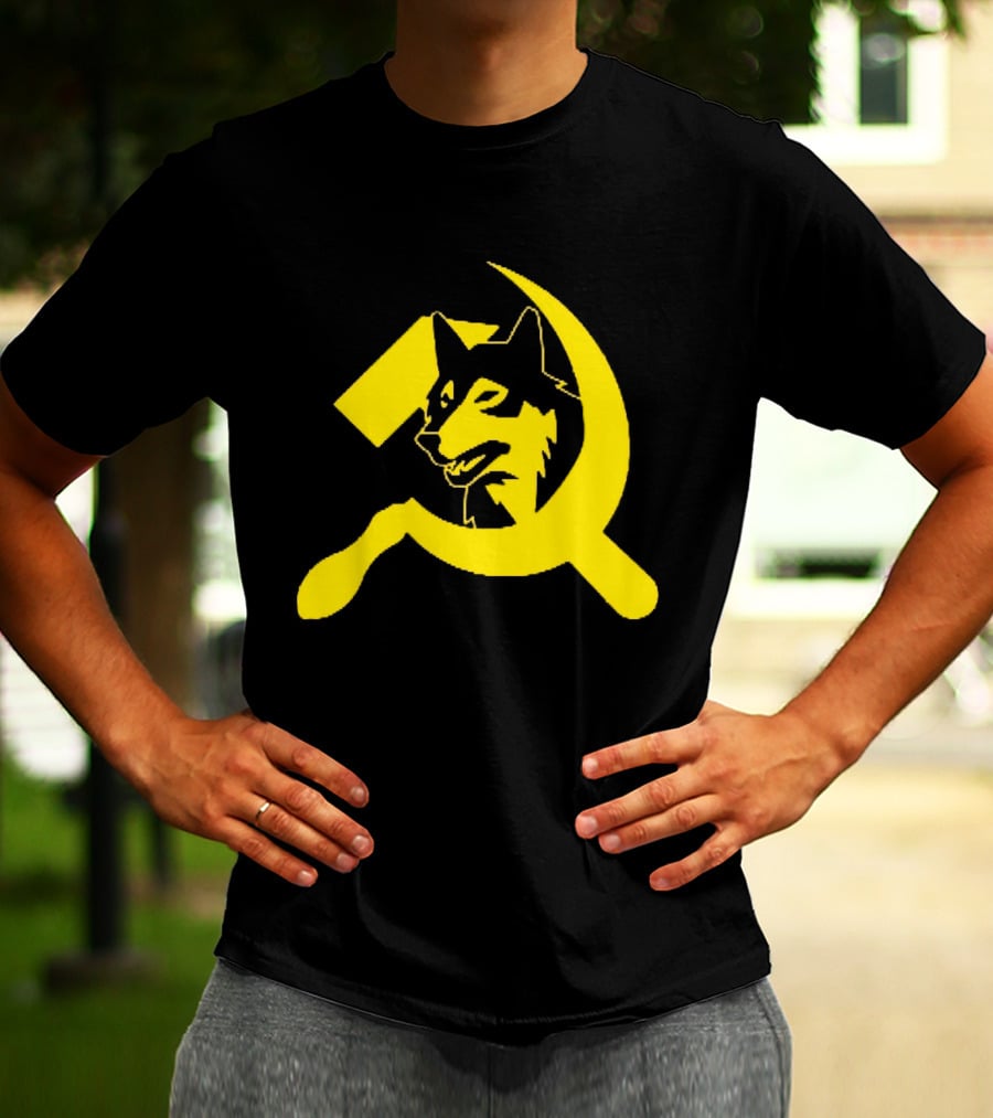 Minnesota Timberwolves Hammer Sickle Symbol Wolf Head T-Shirt