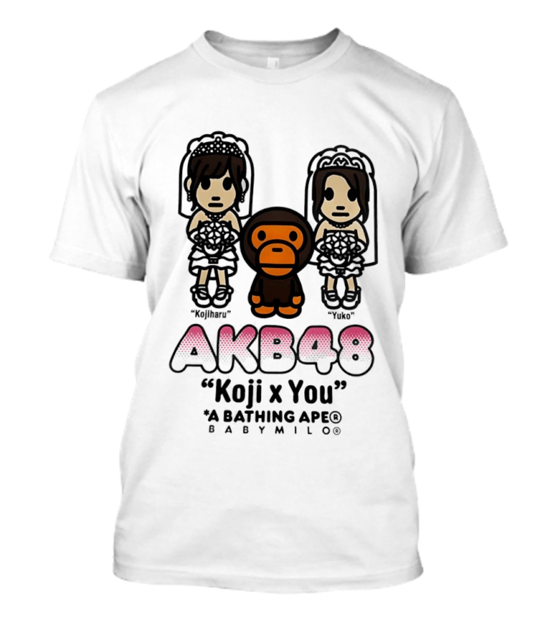 AKB48 Koji X You Collaboration A Bathing Ape Bape Baby Milo T-Shirt