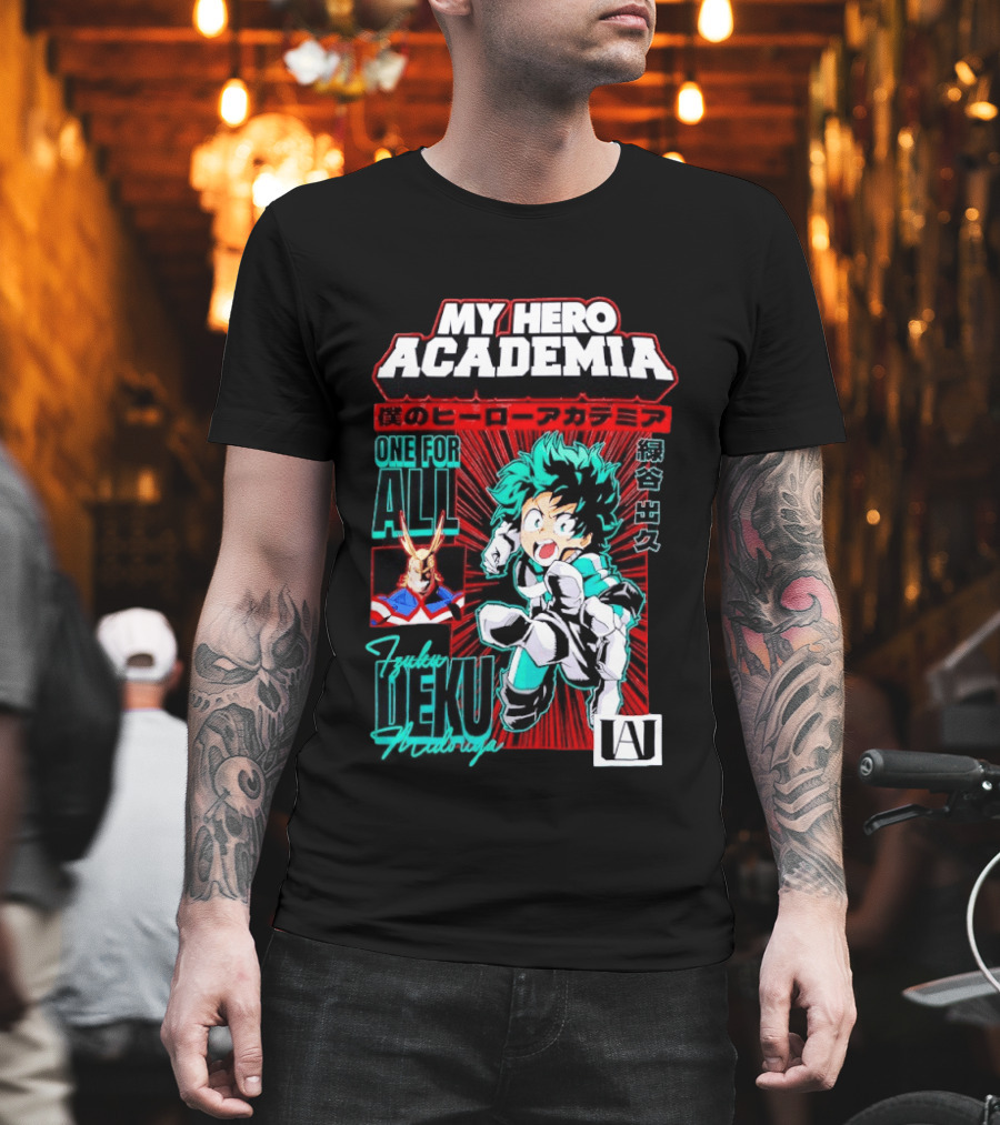 My Hero Academia Boku No Hero Deku One For All Manga T-Shirt