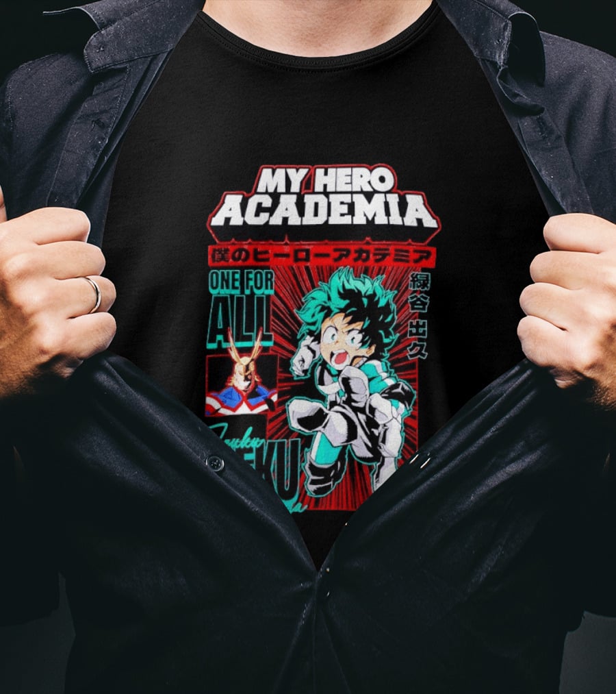 My Hero Academia Boku No Hero Deku One For All Manga T-Shirt