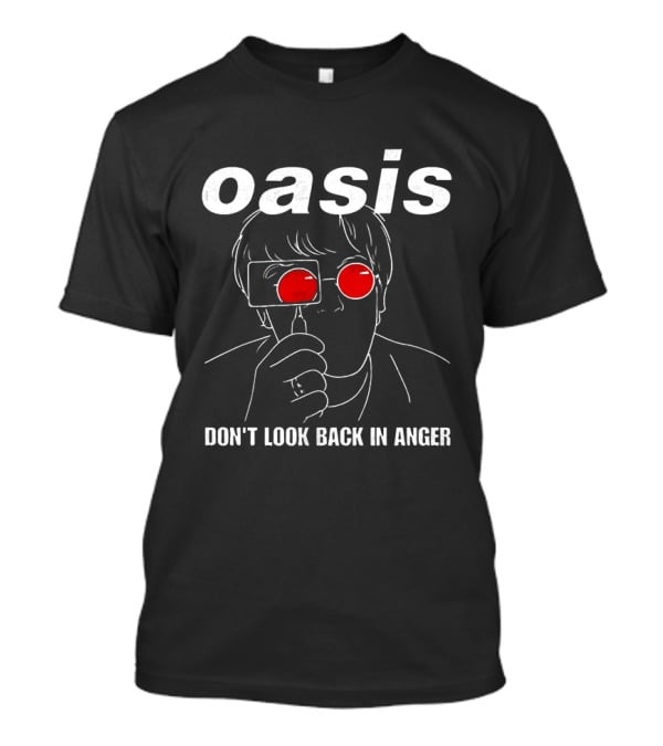 Oasis Don't Look Back In Anger Red Sunglasses T-Shirt