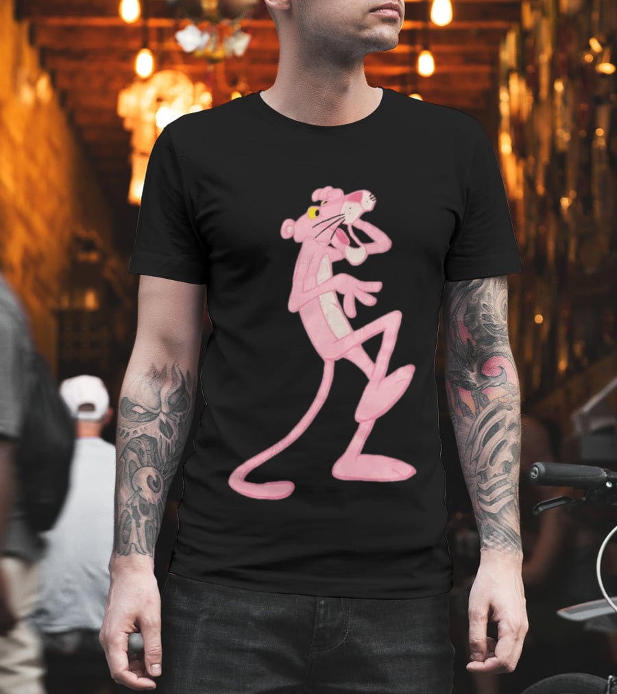 Pink Panther Cartoon Character Classic Pose T-Shirt