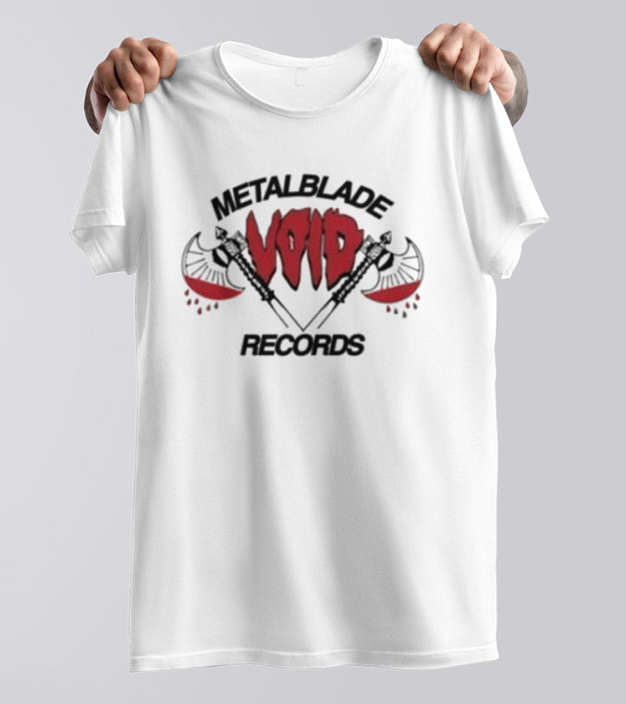 Metal Blade Void Records Axes Blood Splatter T-Shirt