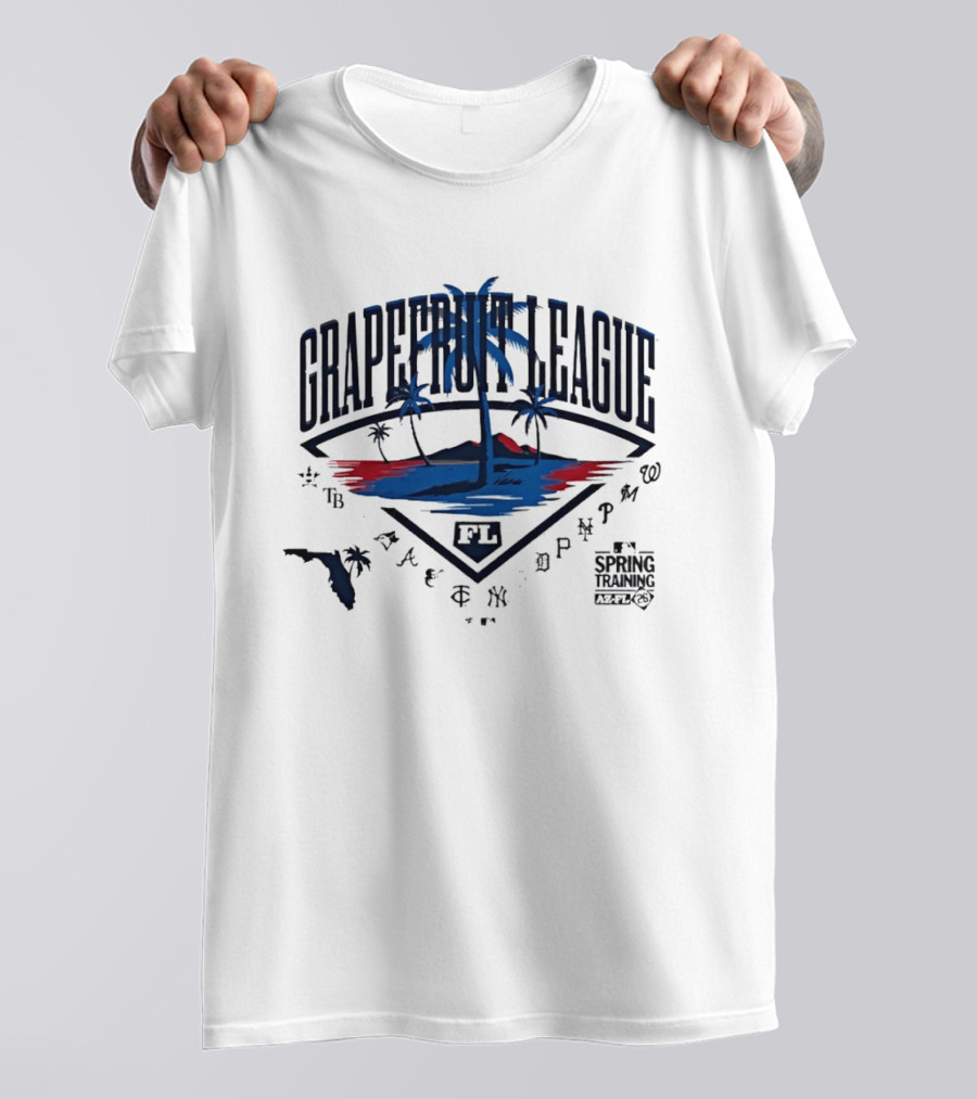 2026 Spring Training Grapefruit League Florida Baseball MLB Teams Palm Trees Tampa Miami T-Shirt