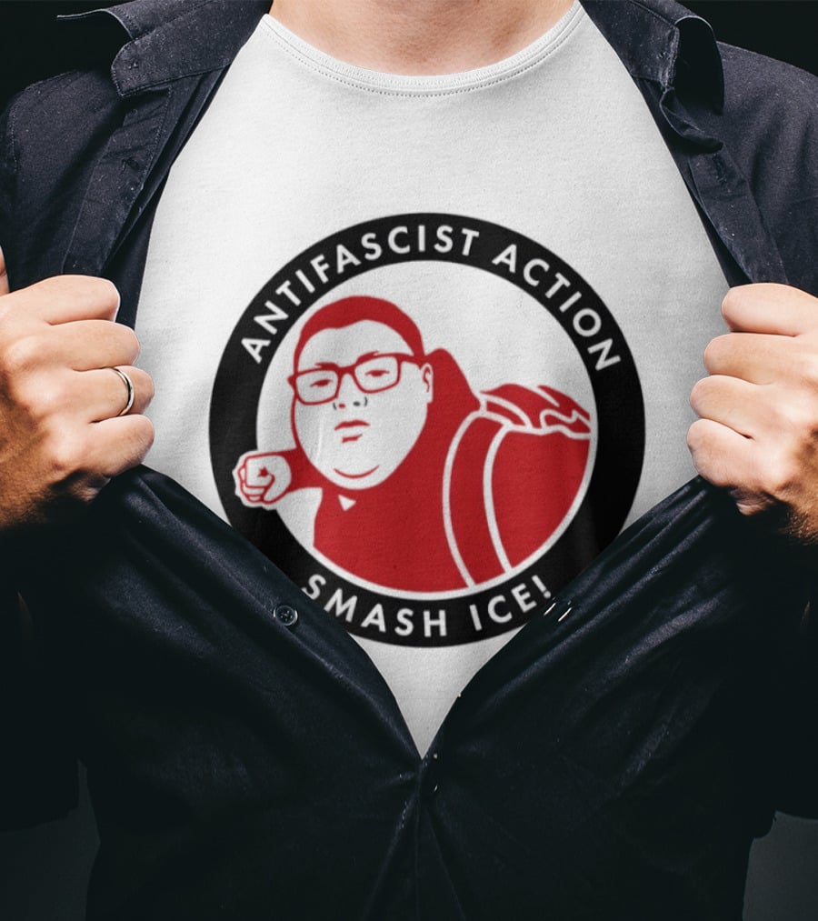 Antifascist Action Smash ICE Smash Nazi T-Shirt