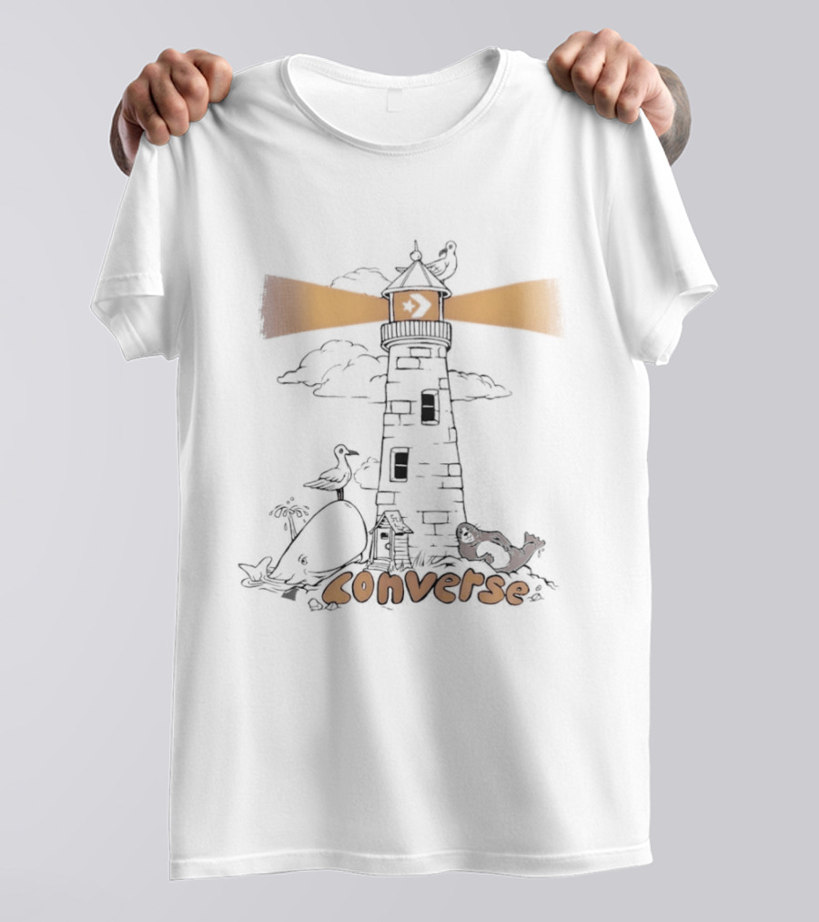 Converse Lighthouse Seagull Whale T-Shirt