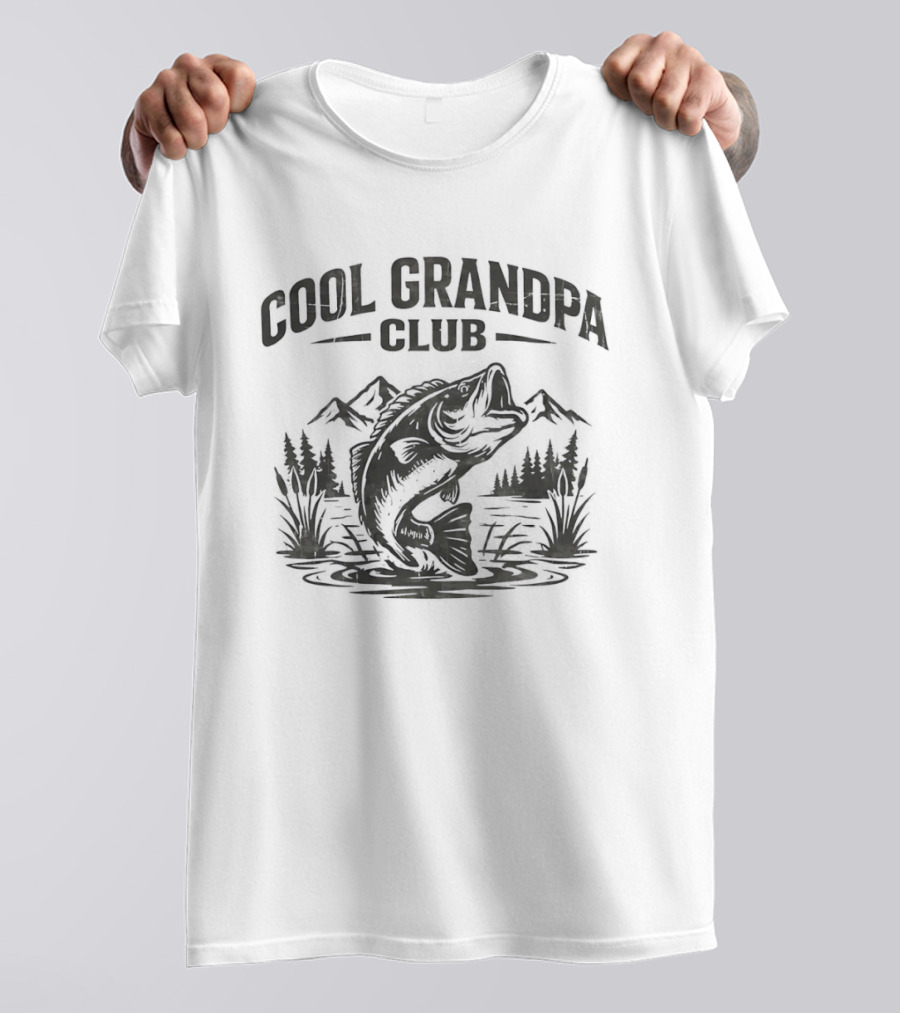 Cool Grandpa Club Fishing Adventure T-Shirt