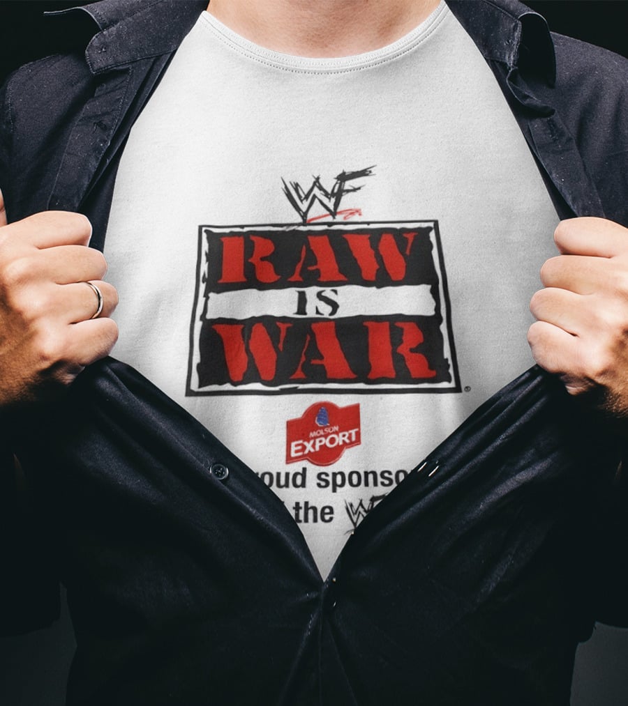 WWF Raw Is War Proud Sponsor With WWF T-Shirt