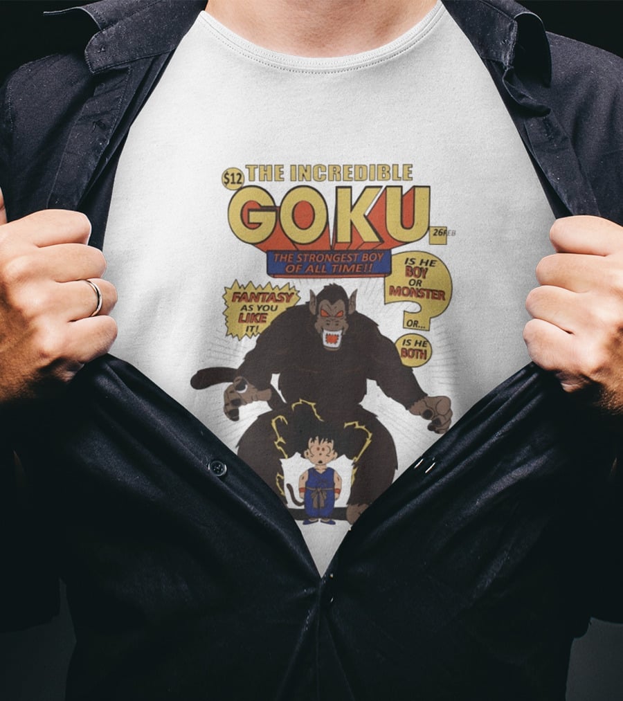 The Incredible Goku The Strongest Boy Fantasy As You Like It Monster Boy T-Shirt