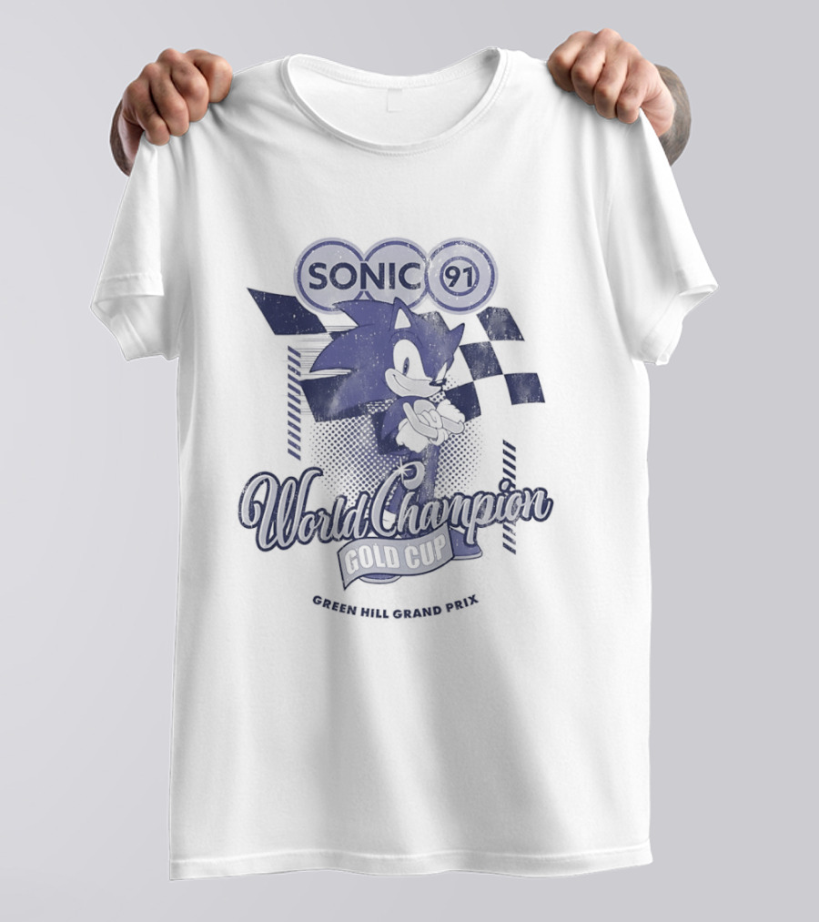 SONIC World Champion Gold Cup Green Hill Grand Prix T-Shirt