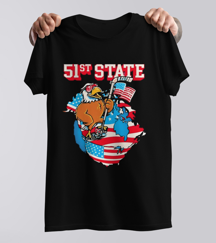 51st State American Eagle Pocket Flag T-Shirt