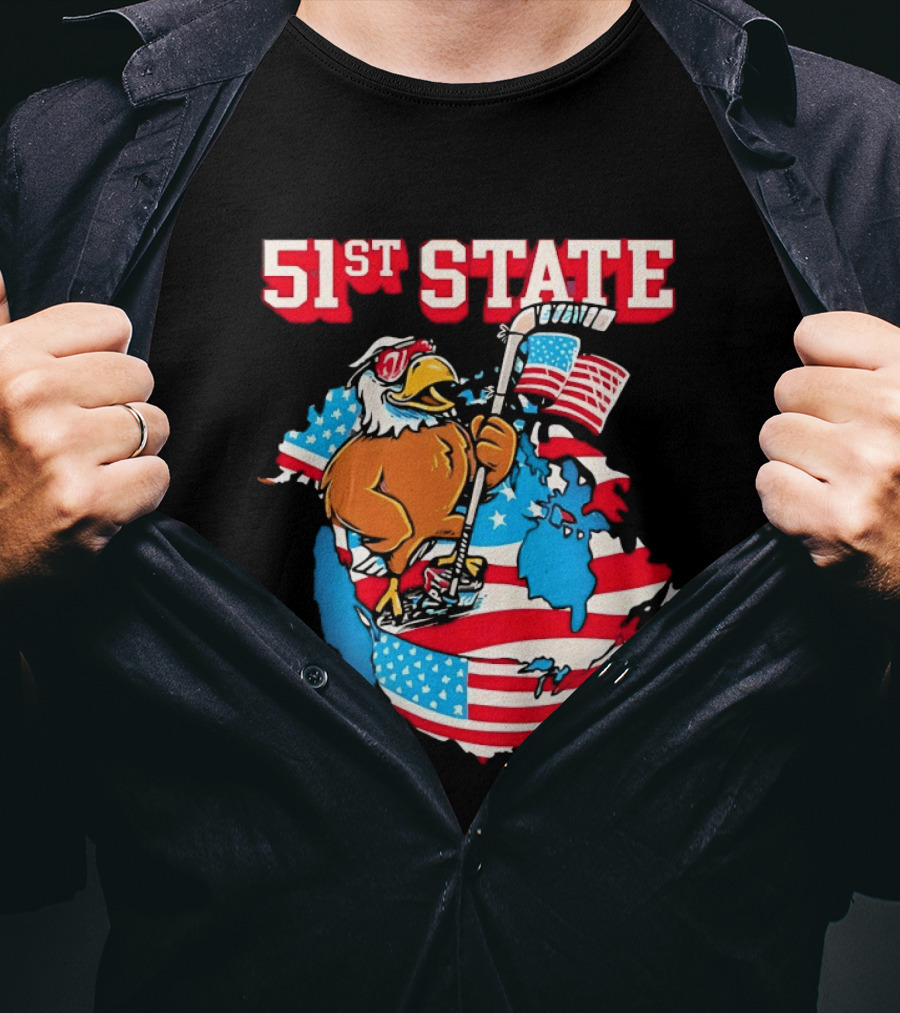 51st State American Eagle Pocket Flag T-Shirt