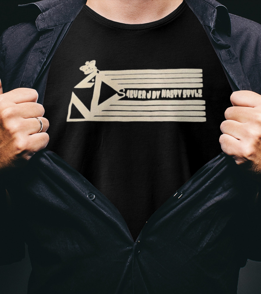 S4ever J Dy Nasty Stvl2 Triangle Zigzag Stripes T-Shirt