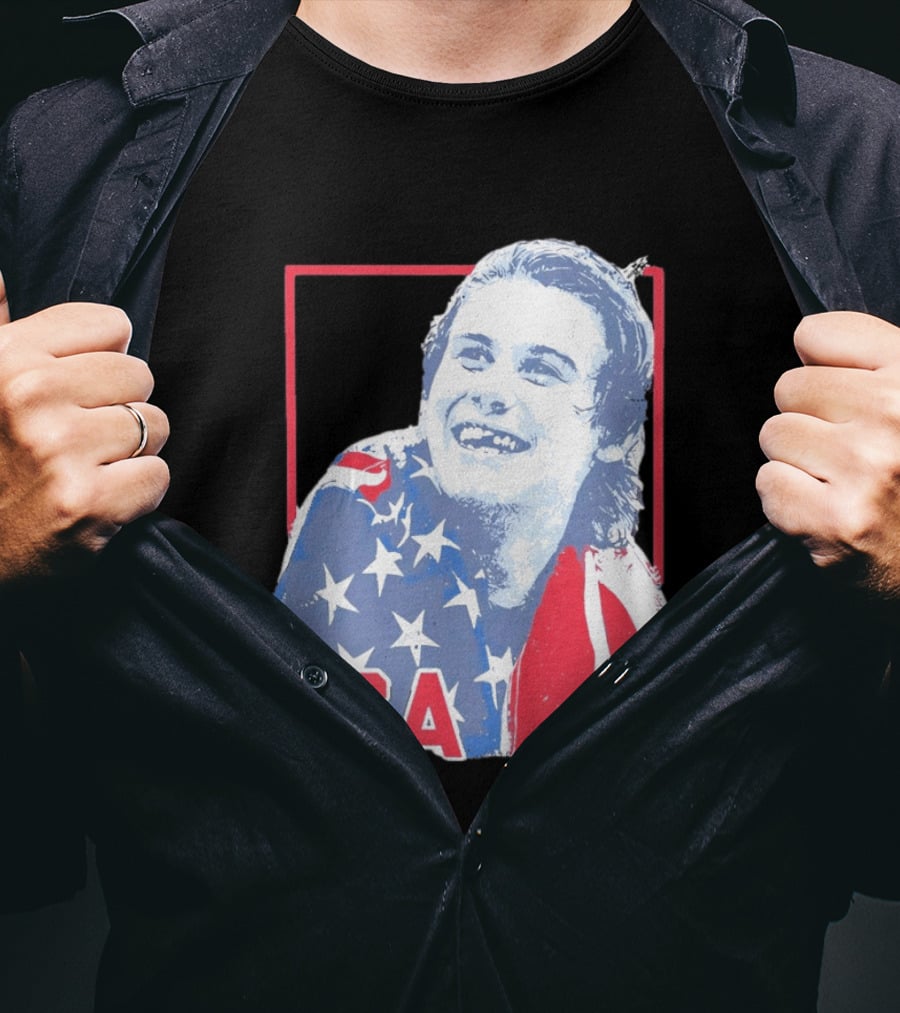 Jack Hughes USA Flag 2026 Hockey T-Shirt