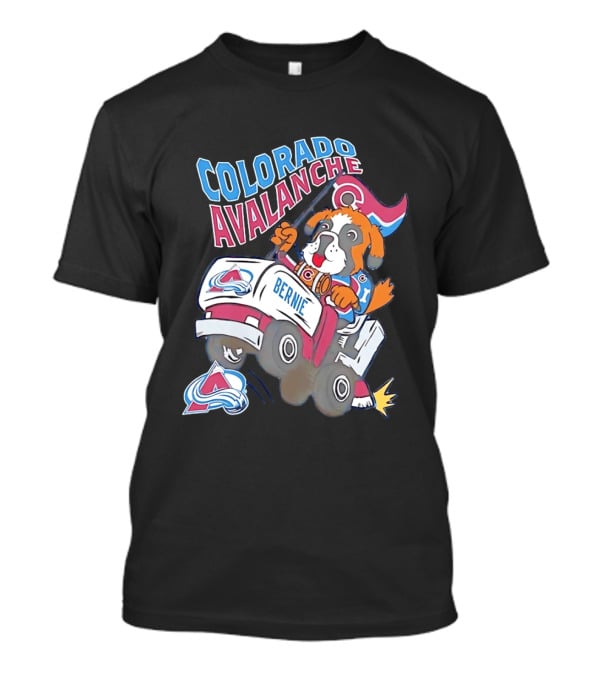Colorado Avalanche Bernie Mascot Dog With Hockey Zamboni T-Shirt