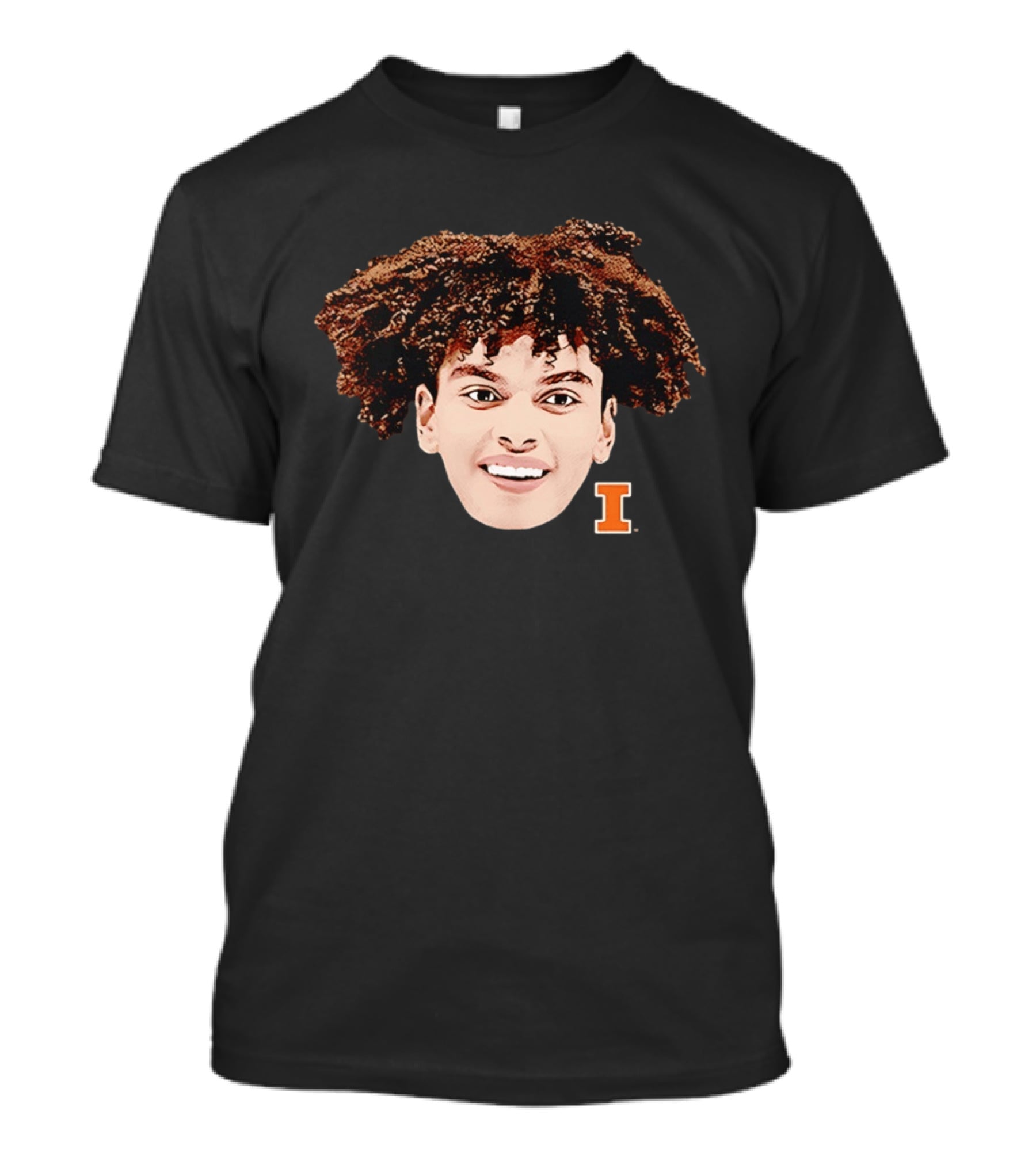 Keaton Wagler Big Face Illinois Fighting Illini Basketball Fan T-Shirt