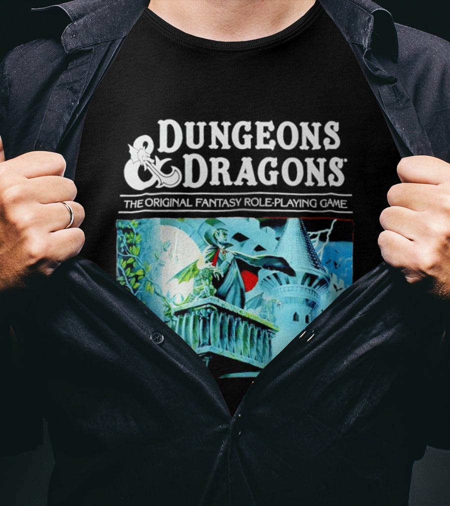 Dungeons And Dragons The Original Fantasy Role Playing Game Vampire Castle T-Shirt