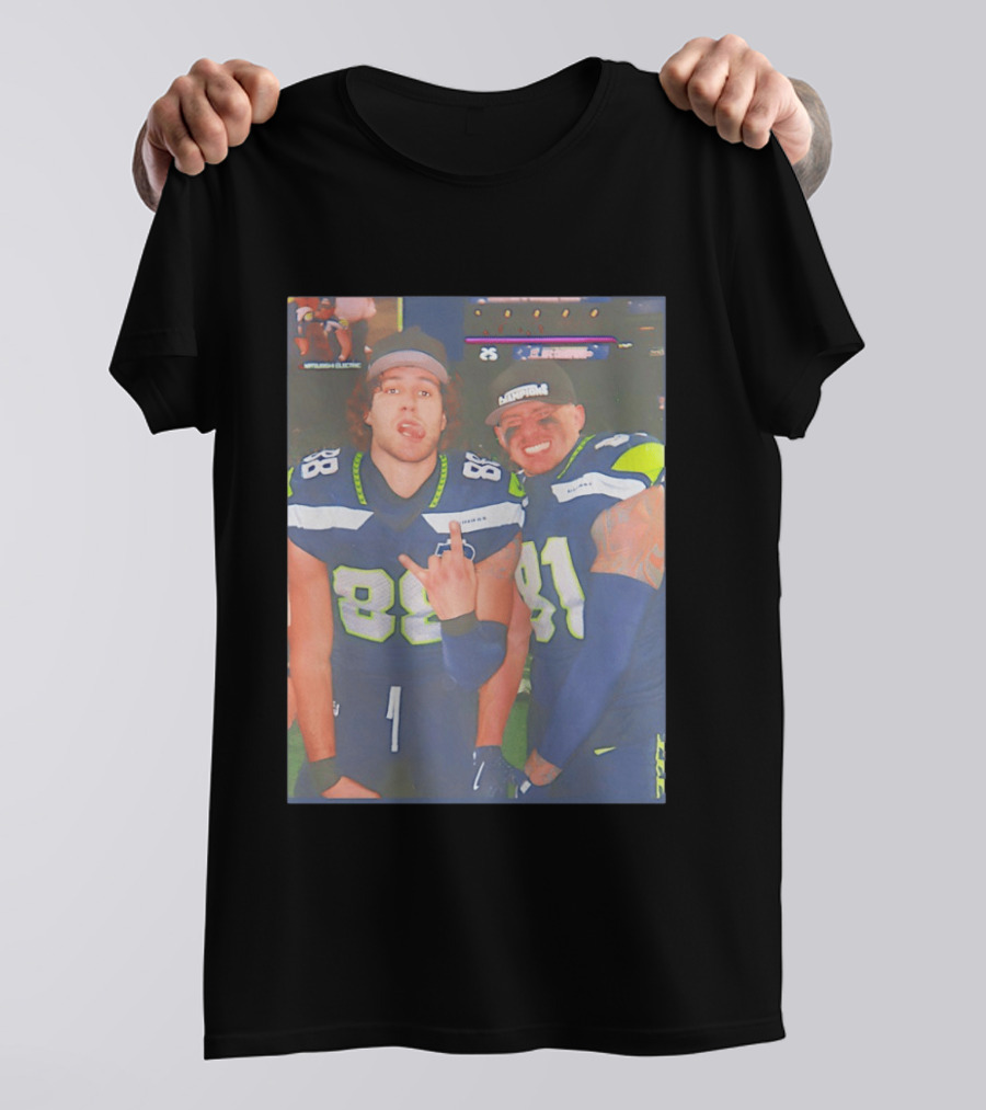 Seattle Seahawks Players Eric Saubert AJ Barner NFL Team Fans Football Enthusiasts T-Shirt