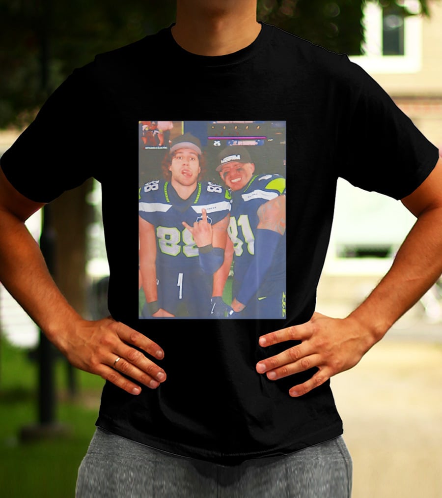 Seattle Seahawks Players Eric Saubert AJ Barner NFL Team Fans Football Enthusiasts T-Shirt