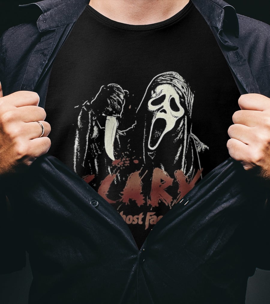 Ghost Face Scary Mask Horror Movie Fan Favorite T-Shirt