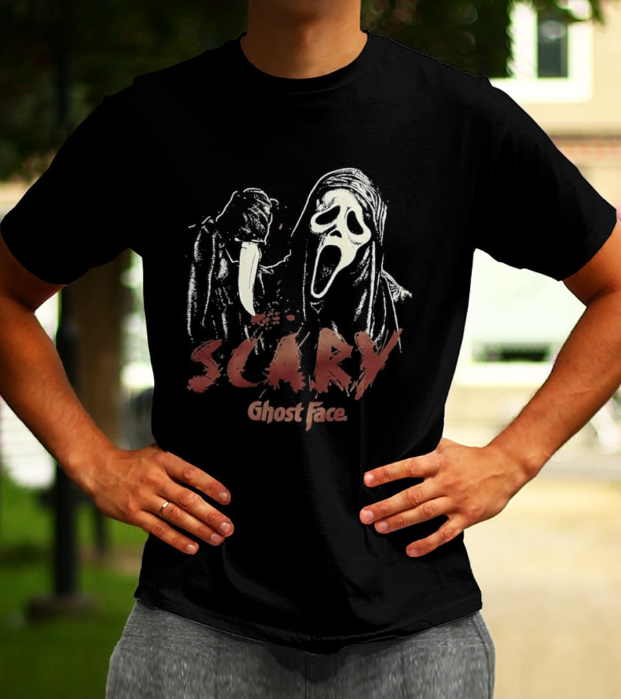 Ghost Face Scary Mask Horror Movie Fan Favorite T-Shirt