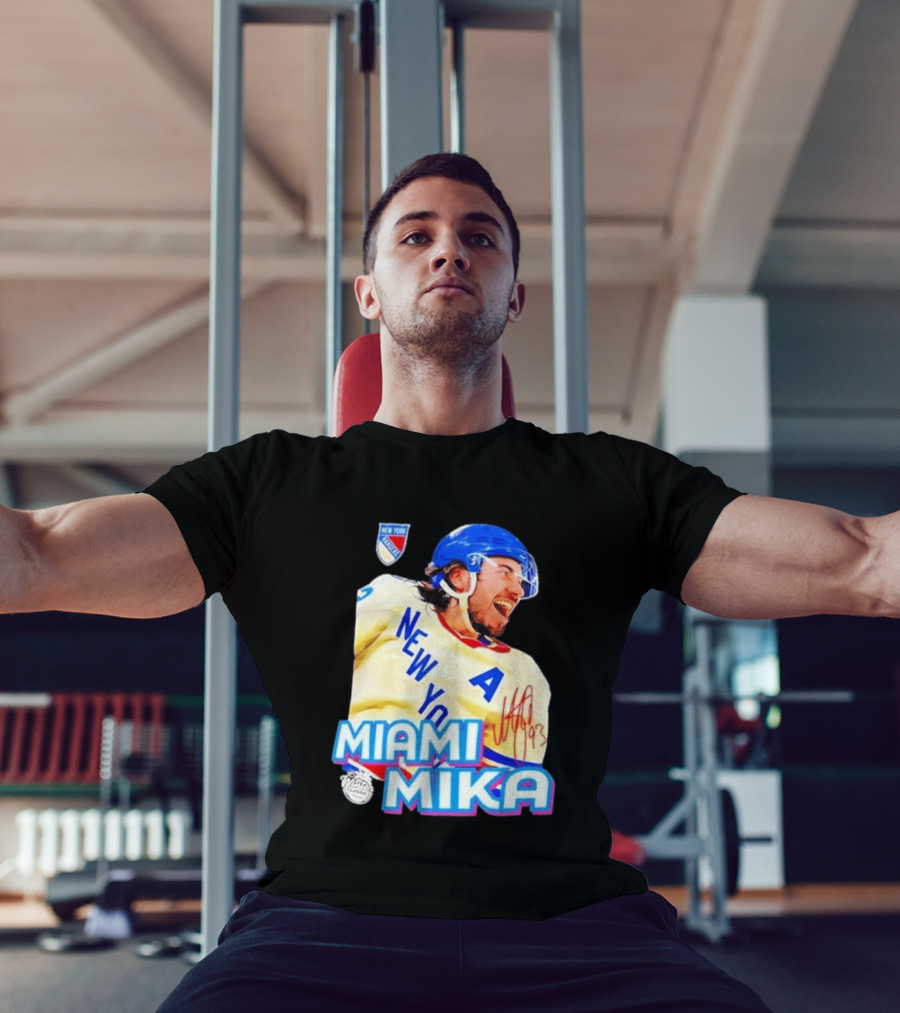 New York Rangers Mika Zibanejad Miami Mika 93 T-Shirt