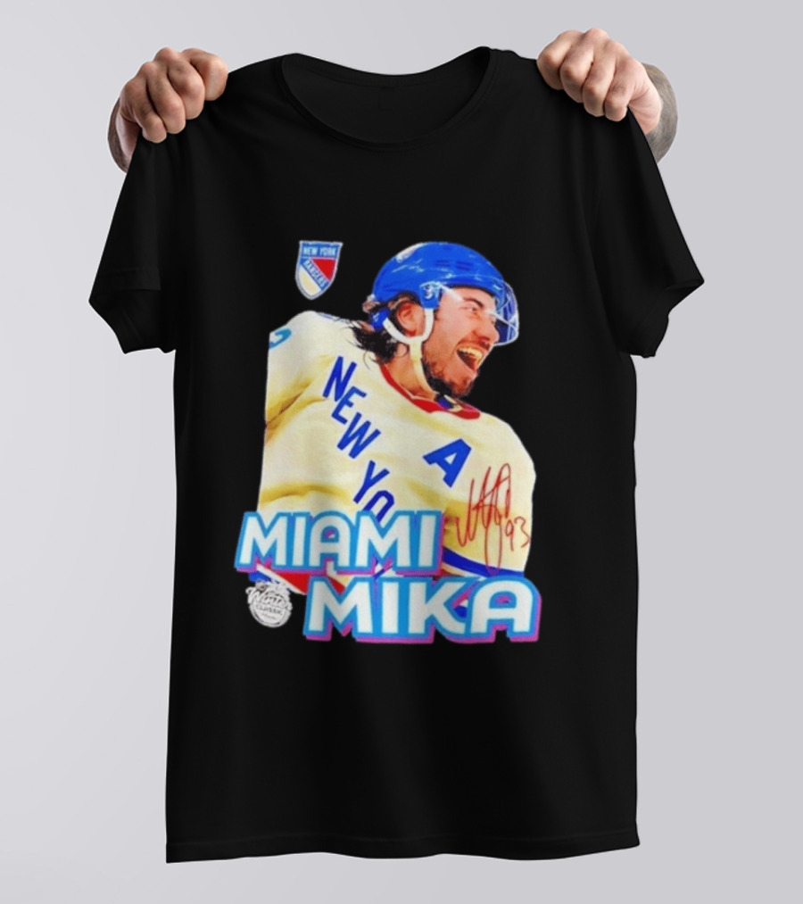 New York Rangers Mika Zibanejad Miami Mika 93 T-Shirt