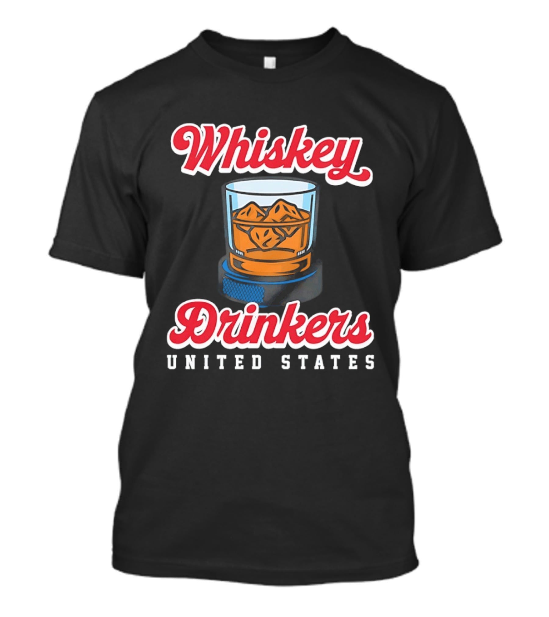 Whiskey Drinkers Ice Hockey United States Proud Fan Gear T-Shirt