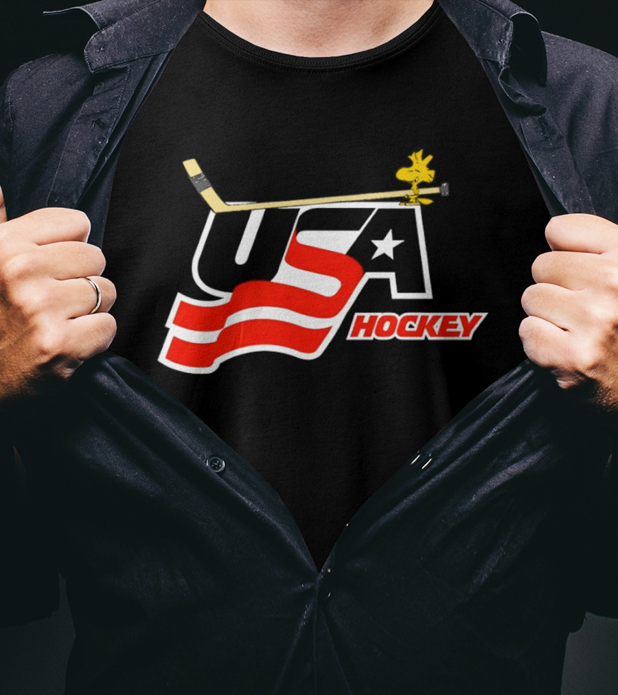 Woodstock USA Hockey With Hockey Stick T-Shirt