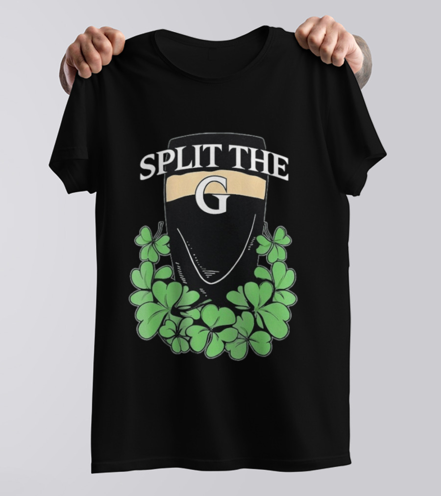 Split The G Shamrock Clover St. Patrick's Day Pint T-Shirt