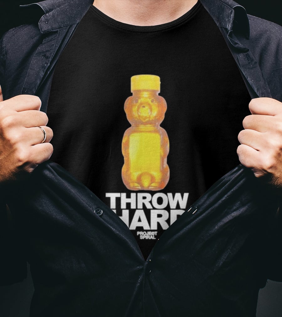 Throw Hard Honey Bear Project Spiral T-Shirt