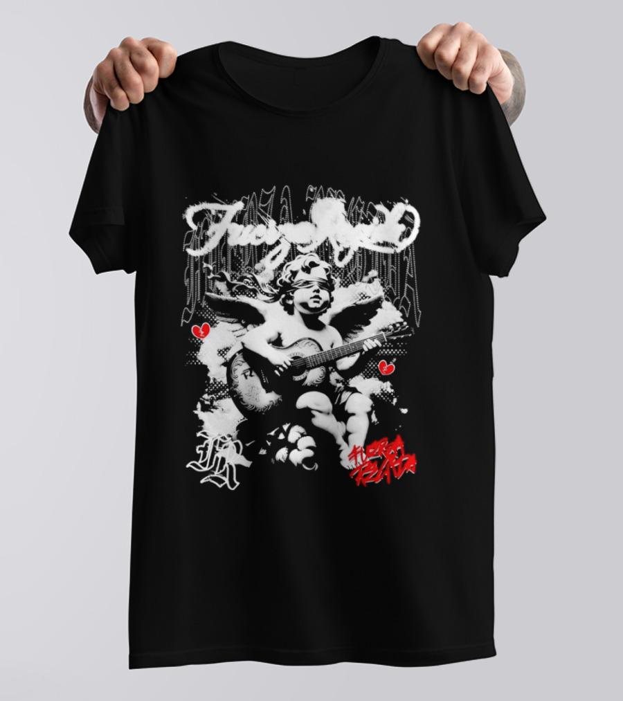 Fuerza Regida Angel Broken Heart Cherub T-Shirt
