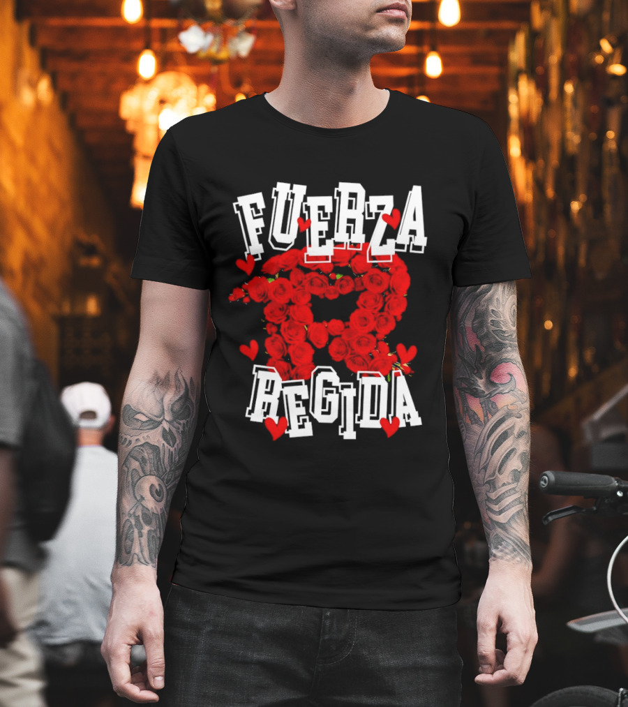 Fuerza Regida Red Rose Hearts T-Shirt