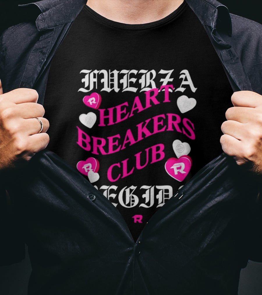 Fuerza Regida Heart Breakers Club Hearts T-Shirt