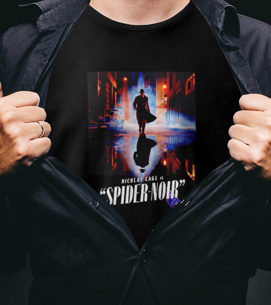 Marvel Spider Noir Nicolas Cage True Hue Full Color T-Shirt