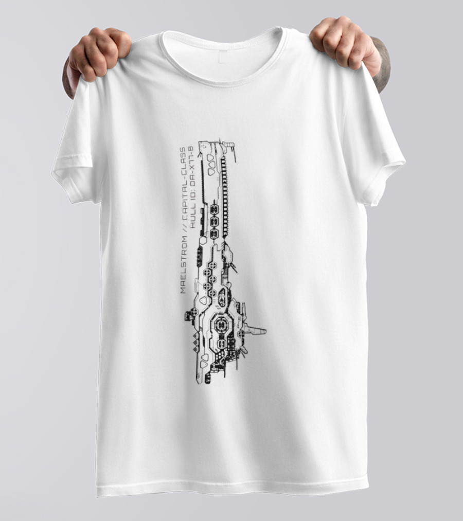 Maelstrom Capital Class DA X77 B Spaceship Blueprint T-Shirt