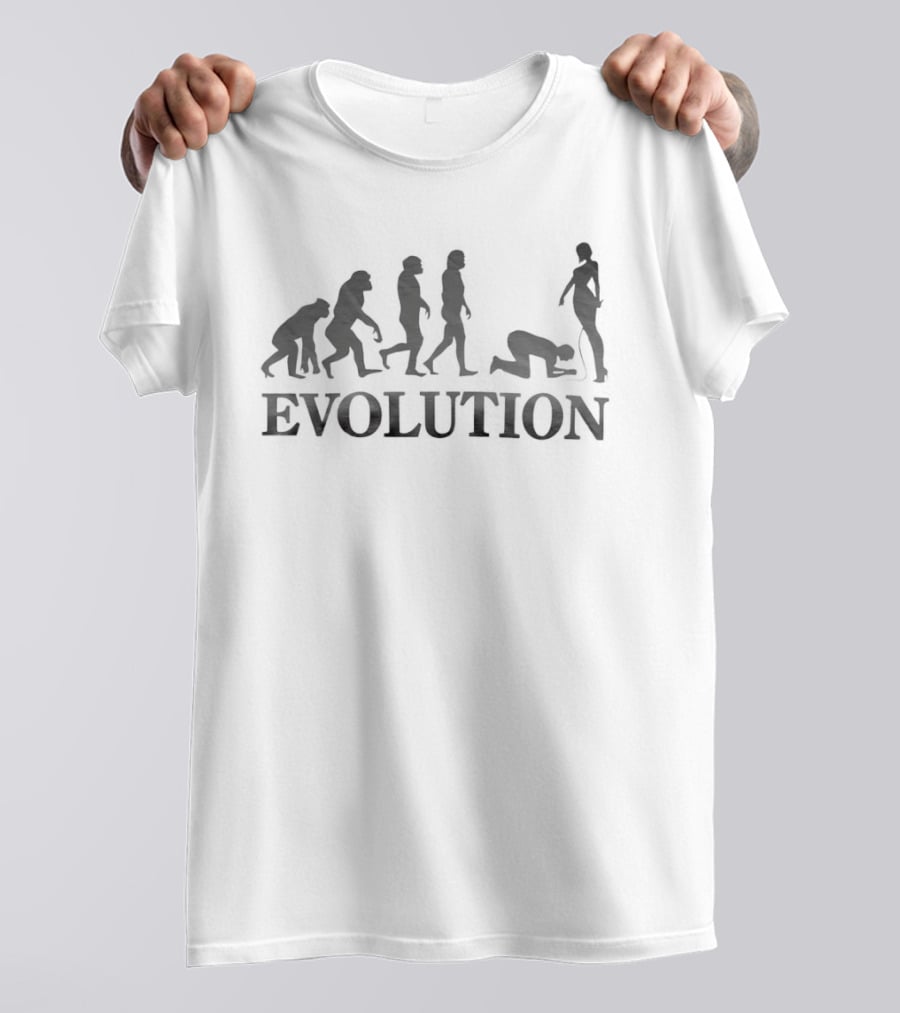 March Of Progress Evolution Parody With Human Silhouette Transition T-Shirt