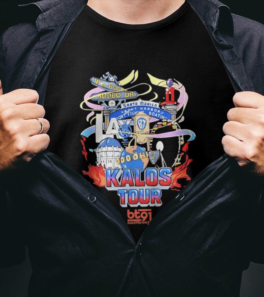 LA Kalos Tour Rodeo Drive Santa Monica Yacht Harbor 87 Vintage 90s 00ohh T-Shirt