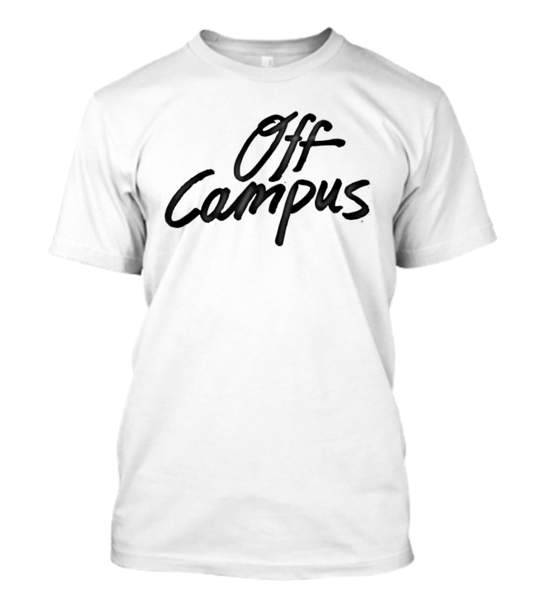 Off Campus Handwritten Black T-Shirt