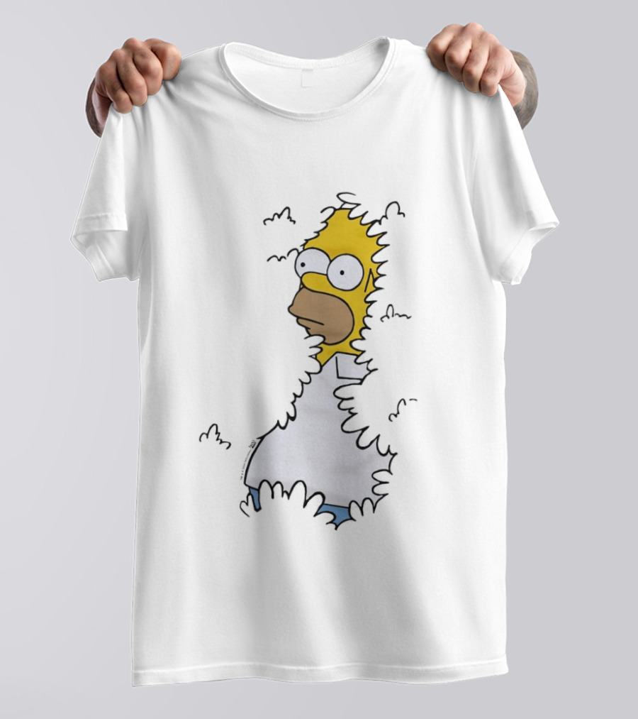 The Simpsons Homer Disappearing Into Bushes Meme T-Shirt