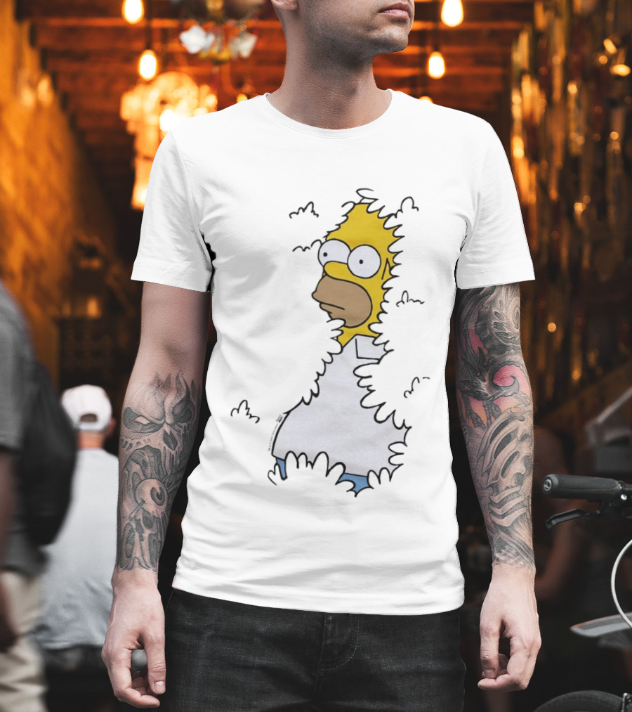 The Simpsons Homer Disappearing Into Bushes Meme T-Shirt