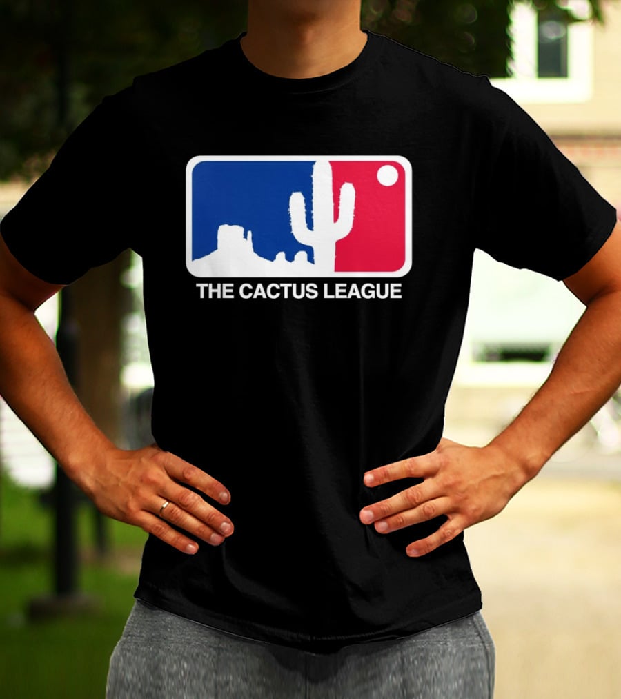 The Cactus League Baseball Logo Desert Cactus And Mesa Sun T-Shirt