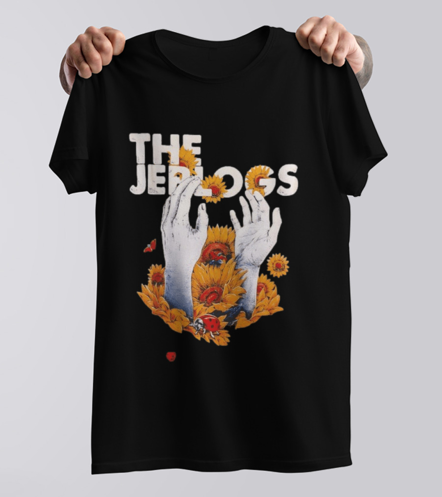 The Jep Logs Sunflowers And Ladybugs Blossoming Hands T-Shirt