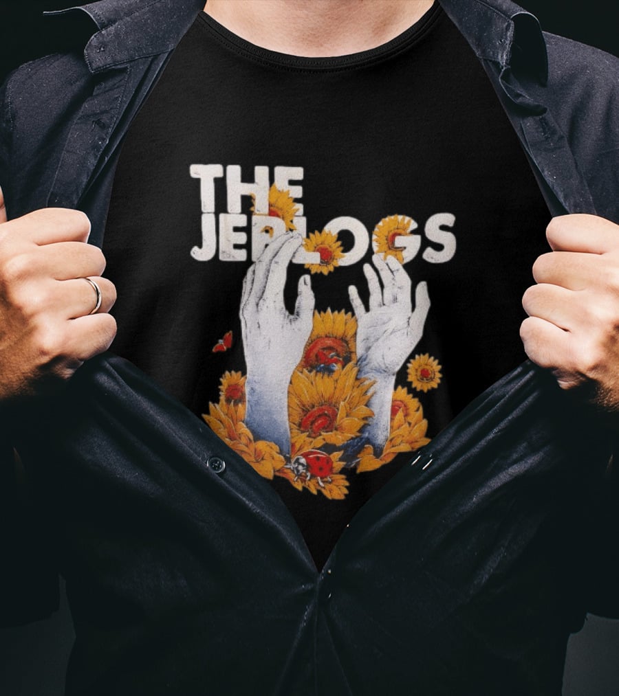 The Jep Logs Sunflowers And Ladybugs Blossoming Hands T-Shirt