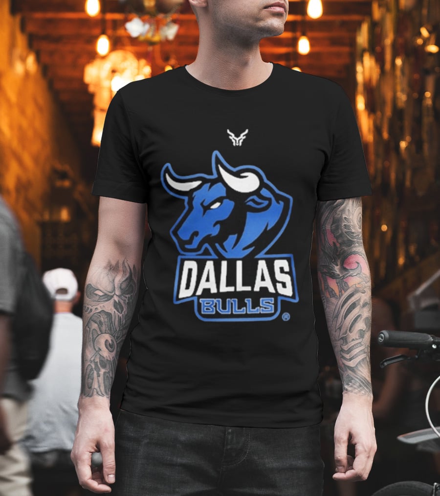 Drinkin Bros Dallas Bulls Bold Blue Bullhead T-Shirt
