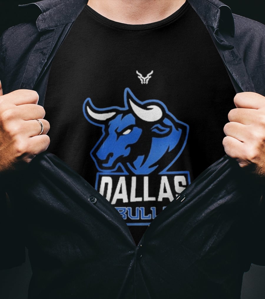 Drinkin Bros Dallas Bulls Bold Blue Bullhead T-Shirt